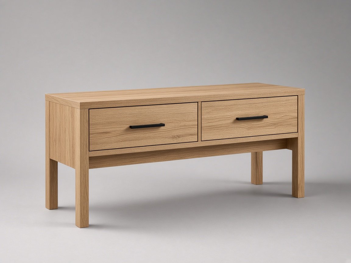 Entry Console with Drawers — Oak finish